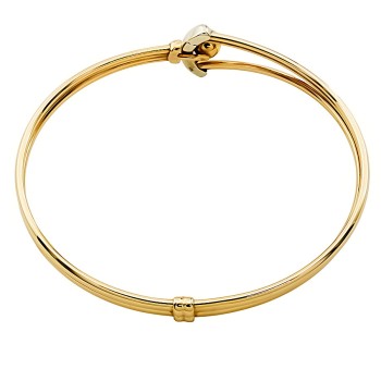 9ct Gold 2-Tone 10.2g Hook Bangle